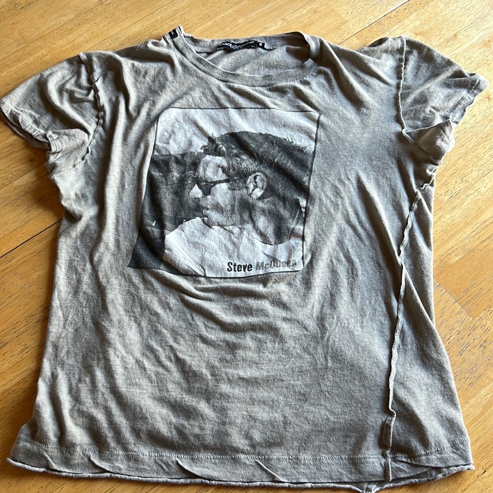 Vintage Rare Dolce & Gabbana Steve McQueen Gray T-Shirt - 48 - Picture 3 of 6